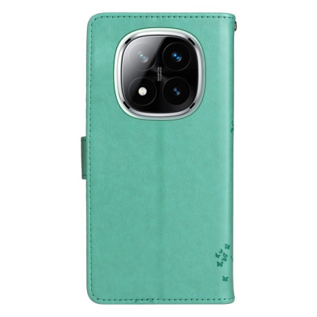 Чохол-книжка Happy Cat Pattern для Xiaomi Redmi Note 14 Pro / 14 Pro+ 5G - зелений