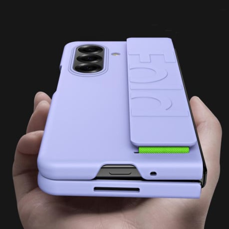 Чехол Skin Elastic Wrist Grip Back Cover на Samsung Galaxy Fold 7 5G - белый