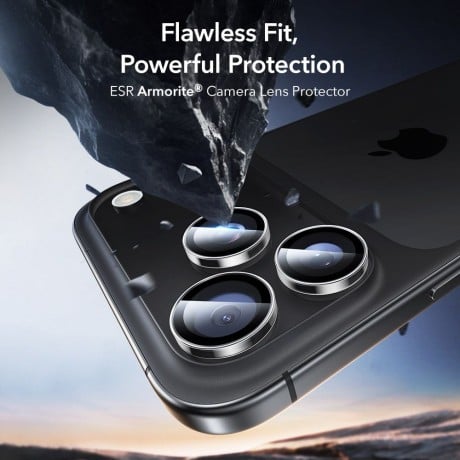 Защитное стекло на камеру ESR Armorite Camera на iPhone 14 Pro / Pro Max / 15 Pro / Pro Max / 16 Pro / Pro Max / 17 Pro / Pro Max - Clear