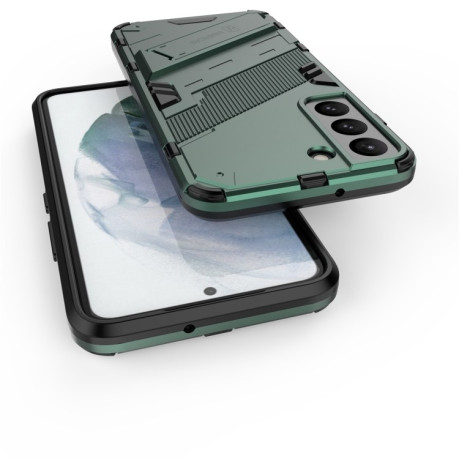 Противоударный чехол Punk Armor для Samsung Galaxy S22 5G - зеленый