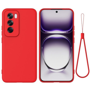 Силиконовый чехол Solid Color Liquid Silicone на OPPO Reno 12 5G Global - красный