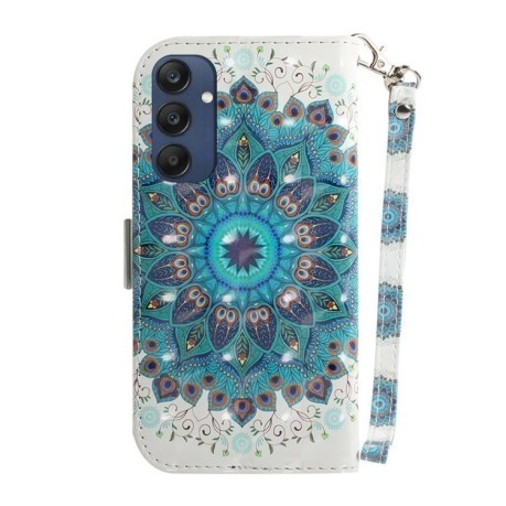 Чехол-книжка Crystal 3D Shockproof Protective Leather для Samsung Galaxy M35 - Wreath