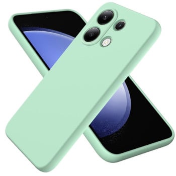 Силиконовый чехол Solid Color Liquid Silicone на Xiaomi Redmi Note 13 4G - зеленый