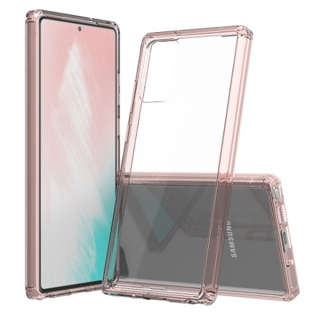 Акриловый противоударный чехол HMC на Samsung Galaxy Note 20 - розовый