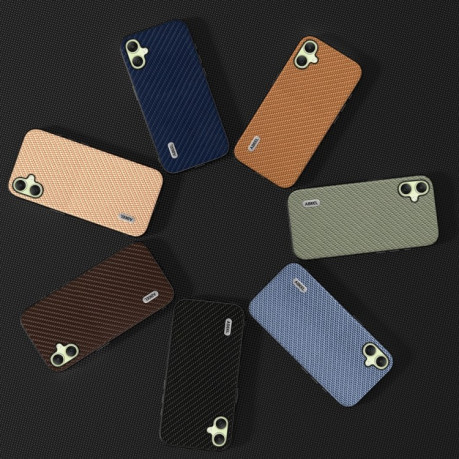 Ударозащитный чехол ABEEL Carbon Fiber на Samsung Galaxy A05  - золотой