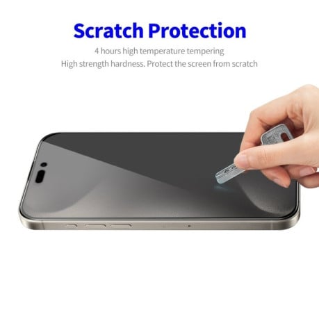 Захисне скло ENKAY 28 Degree Privacy Screen для iPhone 16 Pro - чорне