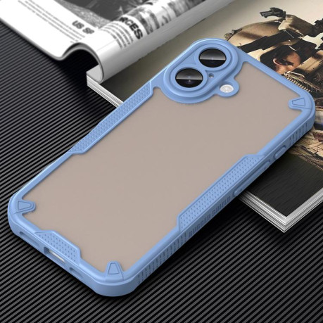 Противоударный чехол Armor Glaze PC Hybrid для iPhone 17 - синий