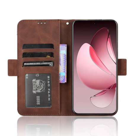 Чохол-книжка Skin Feel Calf на OPPO Reno13 Pro 5G Global - коричневий