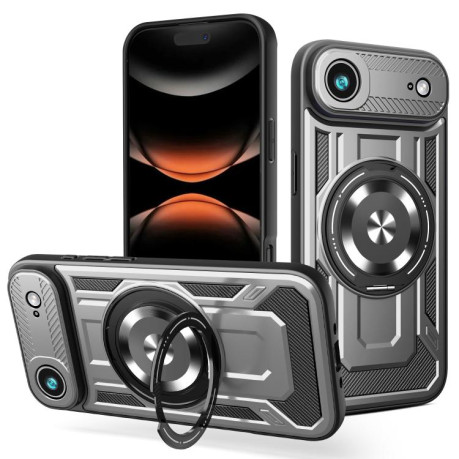 Противоударный чехол Armor Rotating Holder MagSafe для iPhone Air - серый