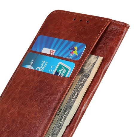 Чехол-книжка Magnetic Retro Crazy Horse Texture на Samsung Galaxy A32 4G - коричневый