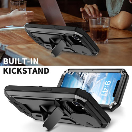 Противоударный чехол R-JUST Sliding для iPhone 16e - черный