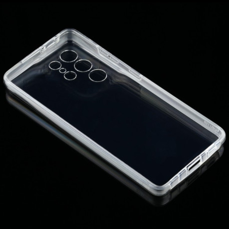 Двусторонний ультратонкий силиконовый чехол на Samsung Galaxy S21 Ultra - прозрачный