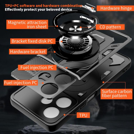 Ударозахисний чохол Armor Rotating Holder MagSafe на OPPO A5 Pro - синій