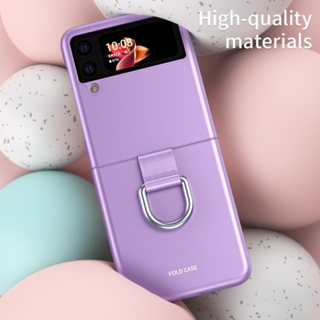 Противоударный чехол Skin Feel Folding для Samsung Galaxy Z Flip3 5G - фиолетовый