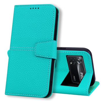 Чохол-книжка Litchi RFID Leather для Xiaomi Poco X4 Pro 5G - блакитний