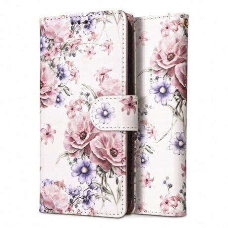 Чехол-книжка Tech-Protect Wallet на Xiaomi Redmi Note 13 4G - pink flowers