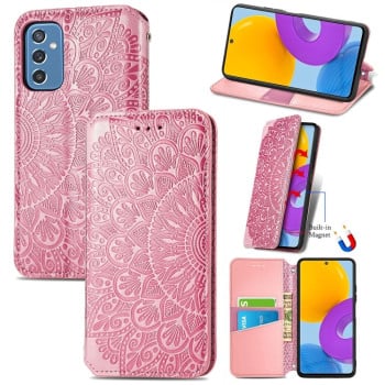 Чехол-книжка Blooming Mandala для Samsung Galaxy M52 5G - розовый