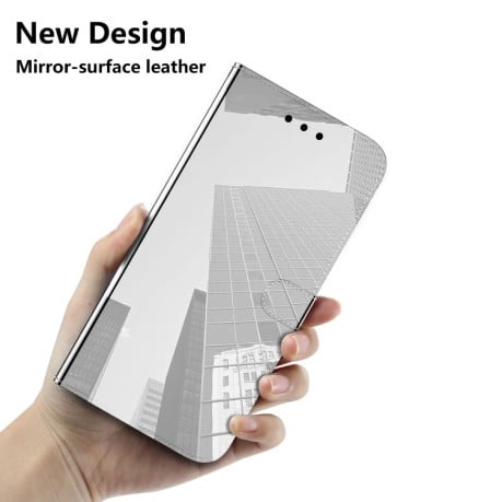 Чохол-книжка Imitated Mirror для OPPO A78 4G - сріблястий