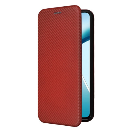 Чохол-книжка Carbon Fiber Texture на OnePlus Nord CE4 Lite - коричневий