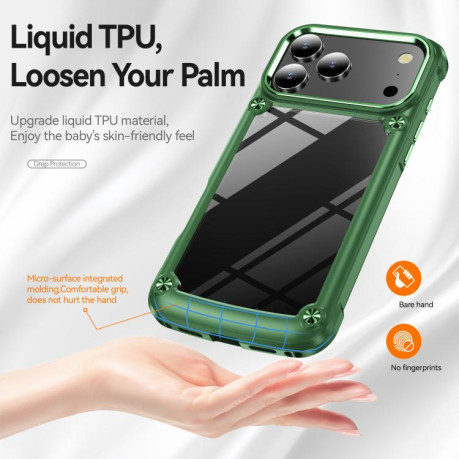 Противоударный чехол Lens Protection на iPhone 17 Pro - зеленый