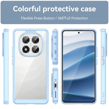 Протиударний чохол Colorful Acrylic Series для Xiaomi Redmi Note 14 Pro 5G/Poco X7 - синій