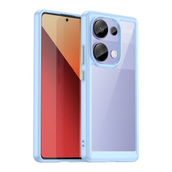 Противоударный чехол  Colorful Acrylic Series с цветной силиконовой боковиной на Xiaomi Redmi Note 14S/ 13 Pro 4G / POCO M6 Pro 4G   - синий