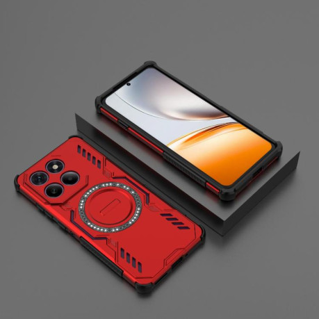 Противоударный чехол Butterfly Armor MagSafe Magnetic Ring Shockproof для Motorola Edge 60 Pro 5G - красный