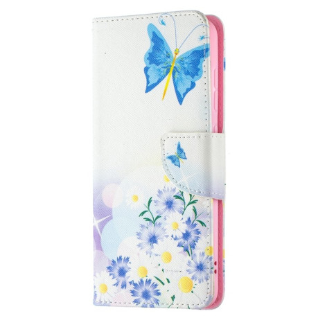 Чехол-книжка Colored Drawing Series на Samsung Galaxy S21 FE - Butterfly Love