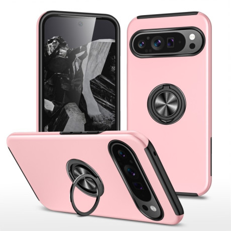 Противоударный чехол HMC 360 Degree Rotating Holder для Google Pixel 9 Pro - розовое золото
