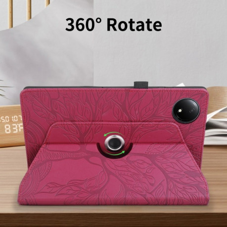 Чохол-книжка Tree Life Embossed Rotation Leather для Xiaomi Redmi Pad SE 8.7 4G - червоний