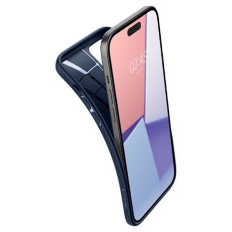 Оригинальный чехол Spigen Liquid Air для iPhone 15 - Navy Blue