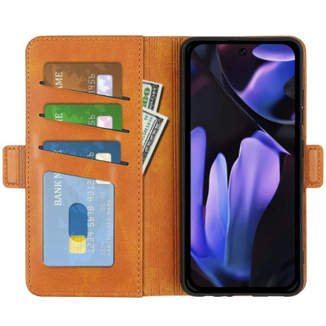 Чохол-книжка Dual-side Magnetic Buckle для Google Pixel 9a - жовтий