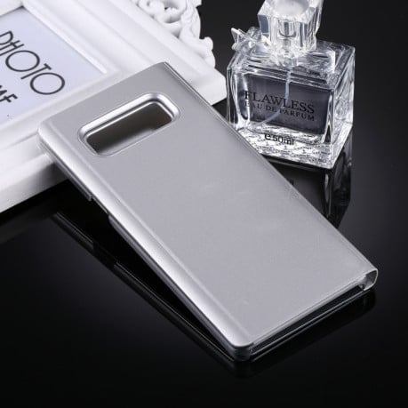 Чохол-книжка Clear View на Samsung Galaxy Note 8 Electroplating Mirror (Silver)