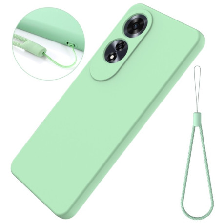 Силіконовий чохол Solid Color Liquid Silicone на OPPO A60 4G - зелений