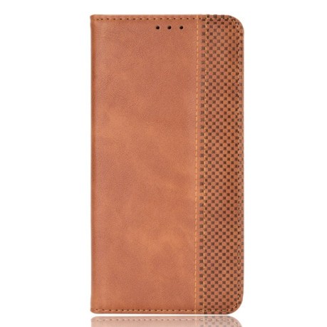 Чохол-книжка Magnetic Buckle Retro на Xiaomi Redmi Note 9T - коричневий