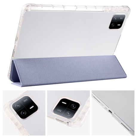 Чехол-книжка 3-Fold Clear Back для Xiaomi Pad 6 / 6 Pro - фиолетовый