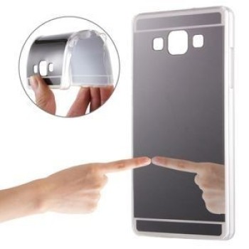 Зеркальный TPU Чехол Electroplating Mirror Black для Samsung Galaxy A5 / A500