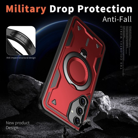 Протиударний чохол MagSafe Holder Armor PC Hybrid  для Samsung Galaxy A16 5G - червоний