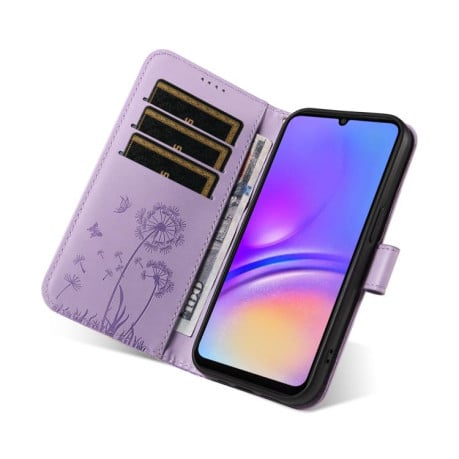 Чехол-книжка Dandelion Embossed Pattern Flip Leather на Samsung Galaxy A07 5G - фиолетовый
