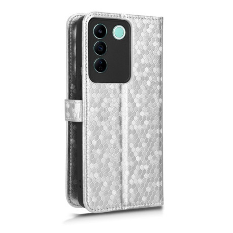 Чохол-книжка Honeycomb Dot для Vivo V27e / S16e - сріблястий