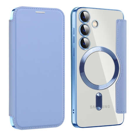 Чохол-книжка Shield MagSafe RFID Anti-theft Leather  для Samsung Galaxy S25+ 5G - синій