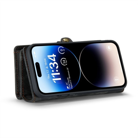Чохол-гаманець CaseMe 008 Series Zipper Style на iPhone 15 Pro Max - чорний