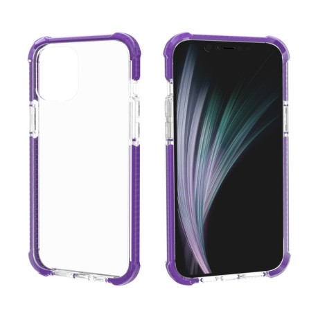 Противоударный акриловый чехол Four-corner на iPhone 12 Pro Max - фиолетовый