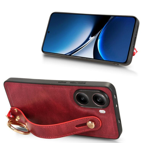 Протиударний чохол Wristband Leather Back для Xiaomi Poco X7 Pro 5G - червоний