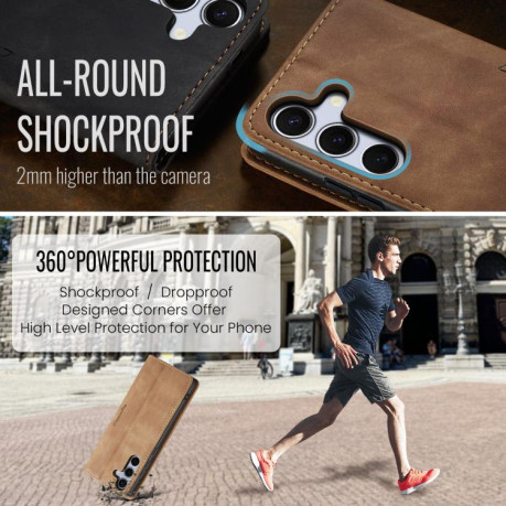 Чохол-книжка CaseMe-013 Multifunctional  для Samsung Galaxy S25+ 5G - коричневий