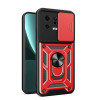 Противоударный чехол Camera Sliding для Xiaomi 13 - красный