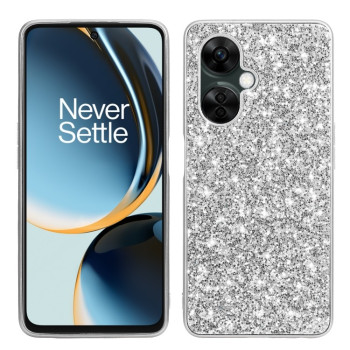Ударозащитный чехол Glittery Powder на OnePlus Nord CE3 Lite - серебристый