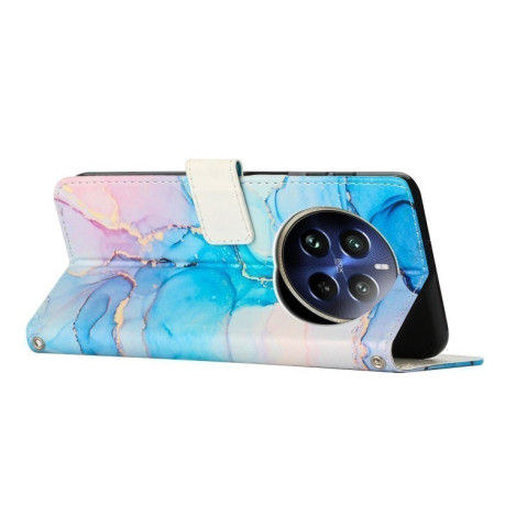 Чохол-книжка Painted Marble Pattern для Realme 12+ 5G/12 4G/13 4G - рожево-зелений