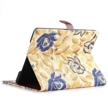 Кожаный Чехол Deft Flowers Cloth Magnetic желтый для iPad Air 2
