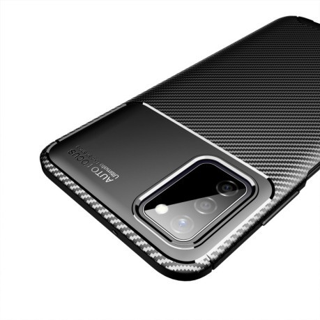 Ударозащитный чехол HMC Carbon Fiber Texture на Samsung Galaxy A03s - синий